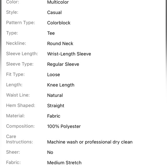 Loose colorblock, a line dress size large - Picture 2 of 3